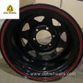 4x4 Offroad Rims 15x8 6x139.7 Black Steel Wheels